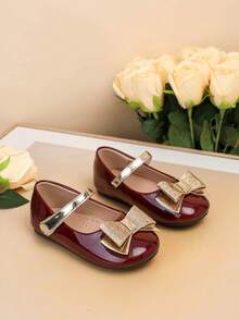 1双时尚新款婴儿平底鞋，春夏儿童平底鞋，女童蝴蝶结鞋，幼儿平底鞋