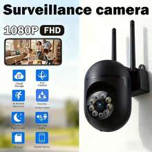 2 camere de securitate wireless HD 1080P pentru interior, cu vedere nocturnă color, audio bidirecțional, panoramare/înclinare/zoom, supraveghere inteligentă pentru casă WiFi 2.4G, urmărire a mișcării, alimentare USB, potrivită pentru monitorizarea persoanelor în vârstă, bebelușilor și animalelor de companie, design elegant negru