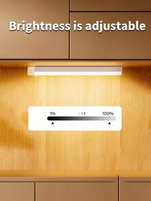 1pc Motion Sensor Closet Light - Auto-Sensing Night Light, Auto-On LED Light Strip, Magnetic, Battery Powered, USB Rechargeable, For Closet, Cabinet, Wardrobe, Stairs, Hallway, Bedroom, Study, Counter, Under Cabinet Lighting, Lamp, Light, Kitchen Light, Kitchen, Kitchen Accessories, Home Decor, LED Light - Closet Lights - View 10