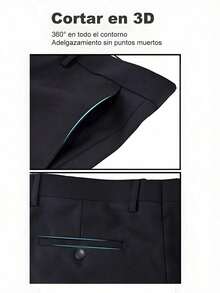 Traje De Negocios 3 Piezas Traje Casual Para Hombre - Negro - Ver 6