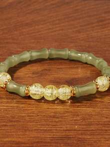 1 件优雅简约新中式风格竹珠手链