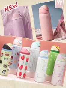 OWALAo 24Oz / 32 Oz Limited Edition Water Bottle, Free.Sip Stainless Steel Sports Water Bottle, Luminous Cup. Leakproof With Pop-Up Lid, Available In A Variety Of Colors, The Pattern Is Clear And Exquisite. A Water Bottle Designed For Water Drinkers, Suitable For Running, School, Fitness, Halloween, Thanksgiving Day, Christmas Day Gifts, Gift For Her, New Fashion Water Bottle For Women. - 24oz/710ml - Xem 1