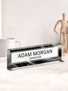 1pc Customizable Acrylic Desk Nameplate - Transparent Glossy Finish, Personalized Teacher Appreciation Gift, Employee Recognition Desk Accessory, No Battery Needed - 2 - View 19