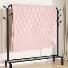 Perchero Resistente 125x43x154cm, Perchero Burro Metálico, Perchero Autoportante De Pie, Estante De Ropa De Dormitorio Multifuncional, Vestidores Armarios Abiertos, Carga Máxima 50kg - Negro - Ver 2