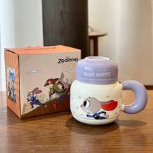 Large Capacity Water Kettle Mug With Lid, Ceramic Office Home Drinking Cup, Judy Nick - Multicolor - View 6