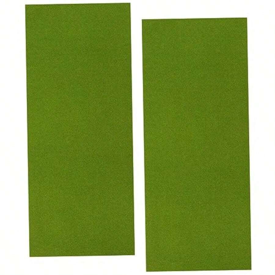 Holibanna 2 Pieces Turf Paper Lawn Artificial Material Models Sand DIY - 綠色的 - 查看 1