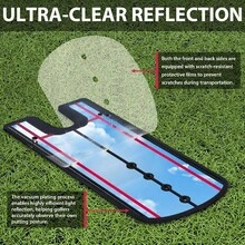 Putting Training Mirror, Portable Indoor Outdoor Training Aid Swing Posture, Ball Stroke Accuracy Improvement - Bạc - Xem 8