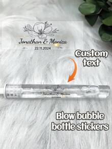 45pc Custom Wedding Bubble Tube Stickers, Personalized Name Design, Transparent Gold Foil Bubble Labels, Perfectly Match Your Wedding Theme,Wedding Bubble Tube Stickers,Personalized Gifts,Customized Christmas Gifts,Custom Ornaments,Christmas ,Stickers Custom - Multicolor - View 16