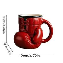 Boxing Glove-Shaped Stainless Steel Mug - Coffee Cup, Suitable For Drinking And Display - White - View 9