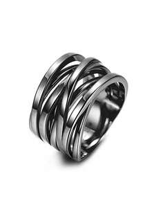 1 PC Pretty Ring For Women For Wedding Engagement Party Jewelry Valentine's Day Gift - Black - View 2