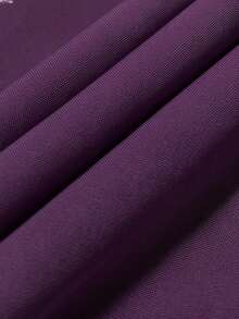 男士纯色长袖单排扣休闲/商务通勤衬衫，基础款长袖商务衬衫，休闲商务正装衬衫 - 紫色 - 查看 5