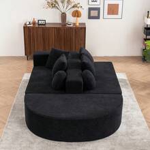 Sofas & Couches - Black + Chenille + 5 Seat + Foam - View 3