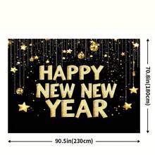 2D Flat 1 Pc, New Year Background Cloth Happy New Year Banner - Multifunctional Fabric, No Electricity Needed, Suitable For Festive Wall Decoration In Entrance, Room, Party - 1PCS - View 6