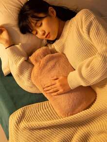 1pack 2000ml Premium Faux Fur Hot Water Bottle For Soothing Pain Relief And Comfort - Ideal For Neck, Back, Shoulder, Legs, And Menstrual Cramps (Due To Different Batches, The Lines And Color May Vary. We Apologize For Any Inconvenience Caused) - Multicolor - View 8