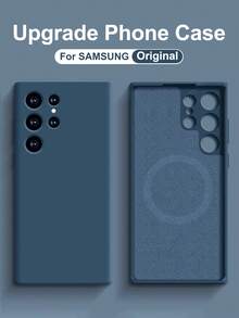 VRNOEI 适用于三星 Galaxy S24 S23 S22 S21 S25 Ultra Plus 的 TPU 磁吸手机壳，柔软保护套，支持磁吸无线充电，防摔防水防震防刮，周年纪念日/生日礼物佳选。 - 深藍色 - 查看 18