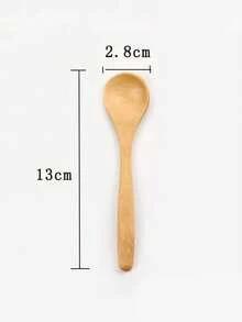10pcs Wooden Long Handle Spoons For Eating Soup, Coffee, Honey, Jam And Other Condiments, Perfect For Family Coffee And Serving Creative Dishes, Lightweight And Convenient To Use,Kitchen,Christmas Gift - Wood Color - View 8