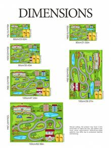 1 pieza Alfombra decorativa con diseño de dibujos animados para niños, diseño creativo y divertido, con opciones de varios colores - Multicolor - Ver 3