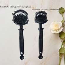 Curved Design Manual Coffee Machine Cleaning Brush, Plastic Long Handle, Suitable For 2.28 Inch/2.01 Inch Coffee Machine Heads, Comes With Kitchen Cleaning Tools - Multicolor - View 5