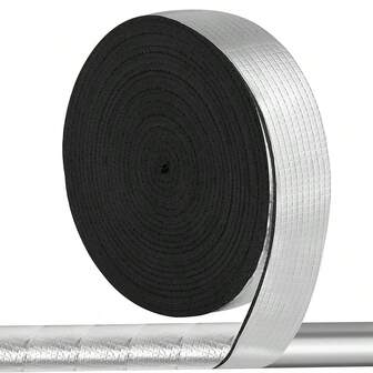 2IN X 33FT Outdoor Pipeline Insulation Package - Self-Adhesive Insulation Foam Tape For Hot And Cold Water Pipes, Anti Freezing And Reducing Heat Loss Of Pipelines In Winter