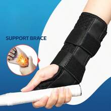 1pc Extended Wrist Brace With Dual Splints And Adjustable Strap - Night Hand Stabilizer, Thumb-Free, Lightweight Wrist Support