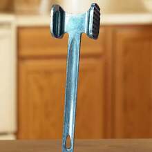 1 Stainless Steel Meat Tenderizer Mallet - Double-Sided, Heavy-Duty Tool, Used For Grilling Beef, Chicken And Pork - Suitable For Outdoor Barbecues And Cooking, Camping Cookware | Stainless Steel Mallet | Durable Kitchen Tool, Meat Tenderizer Mallet, [4 Seasons Available]