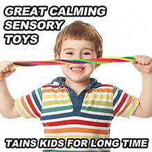 感官面条弹力绳减压玩具，课堂奖励返校礼物，生日派对礼品和奖品盒玩具