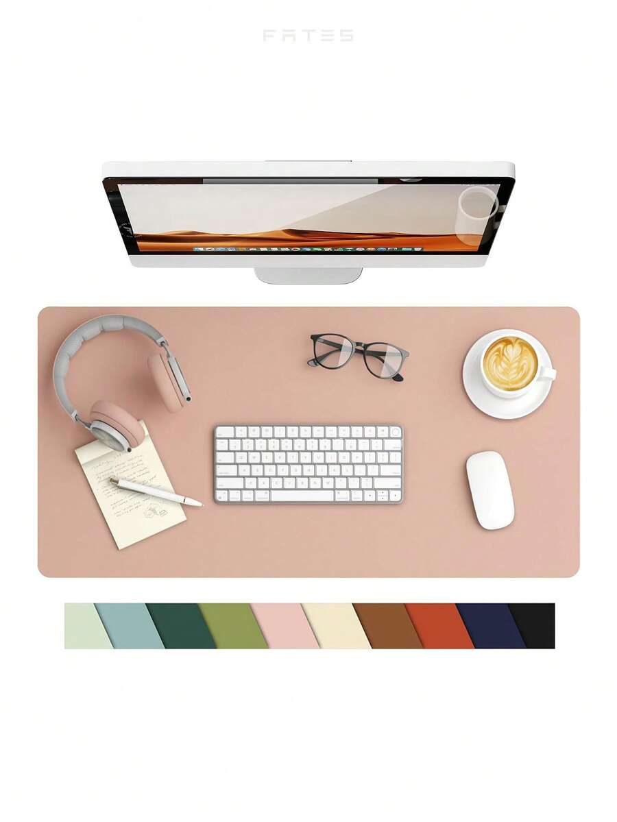 1pc KAPI 2025 PU Leather Desk Mat, Large Office Desk Pad, Computer Desk Mat, Laptop Desk Pad, Desk Protector, Desk Blotter, Writing Pad, Blotting Pad, Desk Cover - Multicolor - View 1