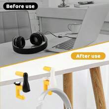3 Pcs Portable Duck Shaped Detachable Table Hook, Foldable Non - Slip Bag Hanger, No - Drill Purse Hanger Bag Clamp School/Office Desk And Travel - 3種顏色 - 查看 5