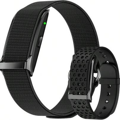 智能健康手环，多功能健康健身追踪器，4.0/5.0腕带 - 可穿戴活动健身追踪器，智能健康手环，GPS运动智能手环，配备3个GPS模块，支持120多种运动模式，全天候连续监测，心率追踪，改善睡眠，缓解压力，计步器，健康监测，1条装腕带，附赠免费APP