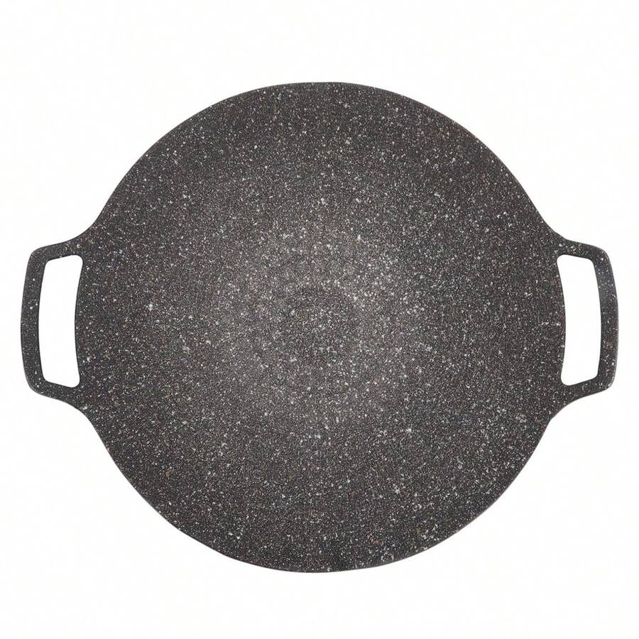 韩式烧烤不粘圆形煎锅 韩式烧烤盘 家用户外炉灶烧烤盘（通用型 30cm） - 彩色 - 查看 1