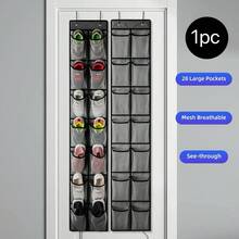 1个装/12/28/35/14/40个口袋可选网袋鞋架，衣柜门挂式收纳架，大口袋挂式鞋架，适用于衣柜门后网状鞋架，门后鞋架，衣柜挂式鞋架，节省空间 - 彩色 - 查看 21