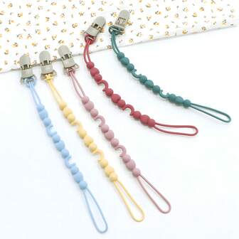 1PC Baby Pacifier Clip Anti-Lost - Silicone Biteable, Exclusive Pacifier Chain For Babies