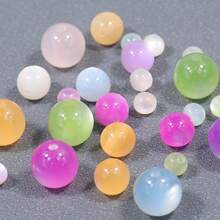 5/10/20 piezas Cuentas acrílicas arcoíris que cambian de color - Cuentas translúcidas multicolor de alta transparencia hechas a mano, accesorios DIY para joyería, encantos y decoraciones de teléfono, adecuadas para la fabricación de joyas