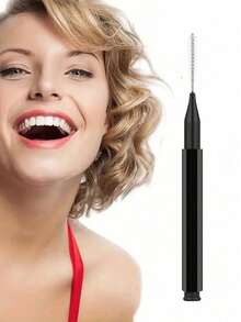 5/20/50/100支装成人直牙线棒，清洁牙缝，正畸牙套，牙齿清洁，软毛牙间刷，正畸牙线棒，一次性牙间清洁器（黑色） - 黑色 - 查看 5