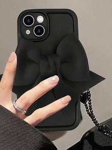 3pcs Customized Letter Name Mobile Phone Case Set: Butterfly Mobile Phone Case + Mobile Phone Case + Anti-Fall Bracelet Protective Case Suitable Compatible With Apple 17 16 15 14 13 12 11 Pro Max Plus - Black - View 5