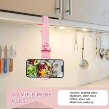 حامل هاتف قابل للتعديل 360 درجة: مشبك مكتب قابل للدوران 360 درجة - من مادة ABS حامل هاتف محمول للسفر قابل للطي وللدوران، مناسب للمكتب والطائرة والقطار، متوافق مع أجهزة وأندرويد، هدية مناسبة لعيد الميلاد والأسرة والأصدقاء للاستخدام في المكتب والسكن الجامعي والمنزل