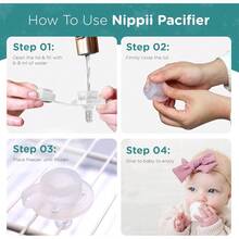 Freezable Baby Teether and Pacifier. Fill with Water and Freeze. Cold Soothing Relief for Teething Babies - por defecto - Ver 6