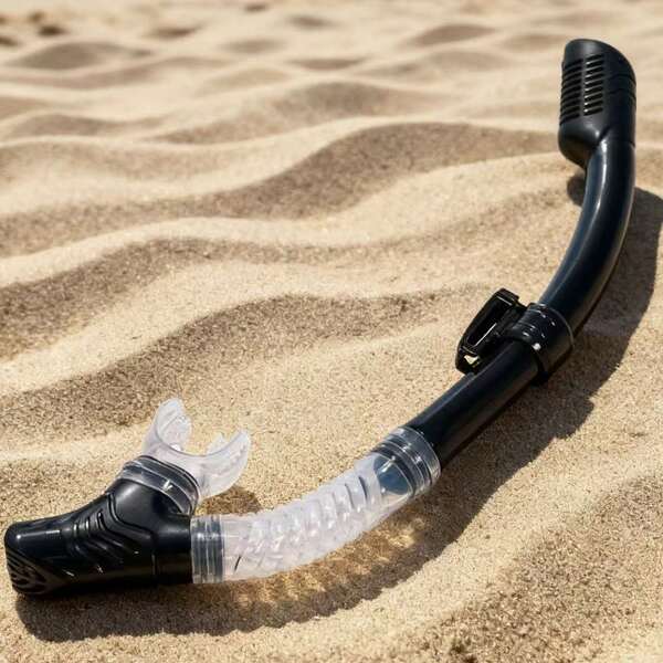 Torrt snorkelrör, munstycke i flytande silikon, andningsapparat för snorkling och dykning