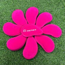 9 Pieces Premium Golf Club Head Covers - Iron Head Covers, Dustproof, Abrasion Resistant, Numbered, Made Of High Quality Material, And Are Very Durable Club Accessories - Rose Red - View 4