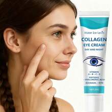 胶原蛋白眼霜 - 即时提拉配方，蕴含胶原蛋白、视黄醇和透明质酸，2 分钟内即可带来即时紧致效果；质地柔滑，浅米色，深层补水，适合日常眼部护理。 - 藍色 - 查看 5