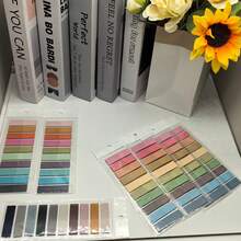 Giấy ghi chú dán trong suốt Morandi - Giấy ghi chú tự dính màu neon mềm mại, bo tròn các góc, bề mặt viết mịn, dùng cho văn phòng, trường học, sổ tay ghi chép, dự án sáng tạo - Màu sắc và kiểu dáng ngẫu nhiên - Xem 12