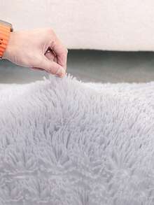 1件装狗/猫床垫，冬季保暖毛绒睡垫，底部防滑，加厚柔软泡沫垫，可水洗，适合大型犬 - 深灰色 - 查看 6