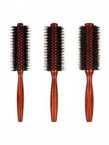 1支尼龙美容院专用美发梳，家用圆筒梳，女士美发梳，两用直发卷发梳，旅行度假必备，女士美发配件，梳子，美发梳 - 彩色 - 查看 2