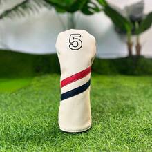 Large Digital Pattern (1 3 5 U) Golf Club Protective Cover, Limited Edition Golf Accessories, Golf Gift, Waterproof And Durable Material, Providing The Best Protection For Golf Clubs - Beige - View 7