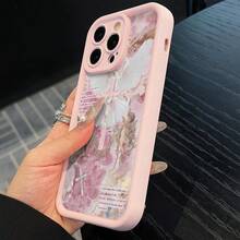 TPU  Case With Cross Angel Design, Shockproof Soft Edge Cover For  11/12/13/14/15/16, Compatible With Multiple Models, Cellphone - 粉色 - 查看 3
