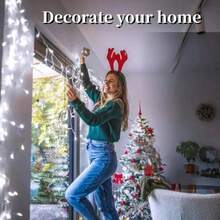 1pc 96 LED Lights/3.5m/11.48ft Icicle Lights - USB Powered, 8 Lighting Modes, Suitable For Indoor And Outdoor Use, Walls, Gardens, Parties And Outdoor Lighting, Creating Festive Atmosphere. Plastic Light Body, Outdoor Christmas Decoration - Multicolor - View 6