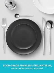 2pcs/4pcs/12pcs/16pcs/24pcs Stainless Steel Cutlery Set Fork Spoon Set, Suitable For Home Kitchen Restaurant Hotel Kitchenware Set