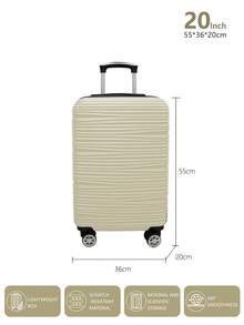 Fabriqué en Europe, bagages essentiels pour les dortoirs scolaires, bagages essentiels pour les dortoirs universitaires, bagages scolaires, bagages de voyage, durables, bagages à main essentiels pour les vacances, valises, ensembles de valises à roulettes, bagages à main, bagages enregistrés, valises à quatre roues, valises rigides à roulettes, ensembles de bagages ABS, valises trolley, bagages à main - Nude - Voir 12