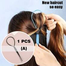 2PCS Hair Braid Tool Set, French Braid Maker & Hair Styling Ring For Easy DIY Ponytail, Bun, Quick Twist Hairstyles - Black - View 9