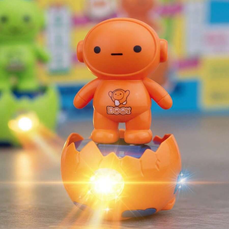 Super E Juguete Interactivo con Luces y Sonidos 12CM | Juguete Interactivo. - Naranja - Ver 1